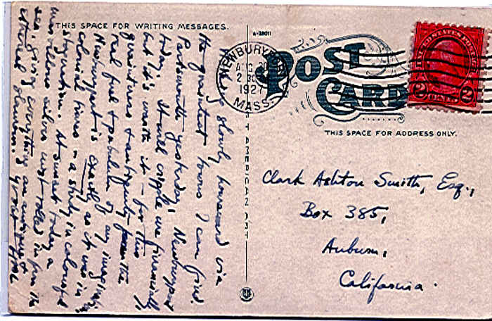 Back of Postcard